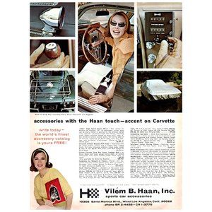 1965 Vilem B Haan Classic Car Accessories Corvette Vintage Print Ad Luggage Rack